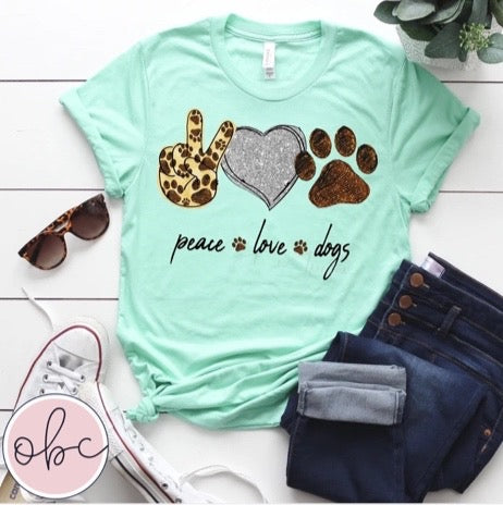 Peace Love Dogs Graphic Tee