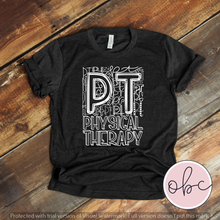 Load image into Gallery viewer, Physical Therapy (PT) Typography Graphic Tee